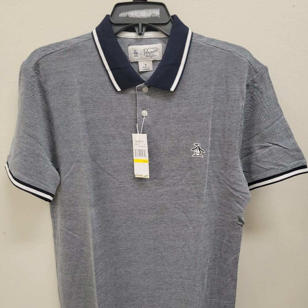 Original Penguin Men's Polo Shirt Medium-Blue
